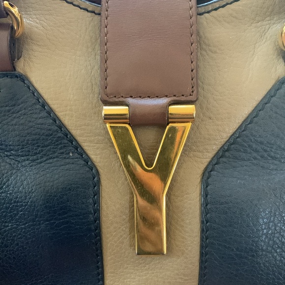 Yves Saint Laurent Tri-Color Leather Cabas Chyc Bag - Picture 9 of 14
